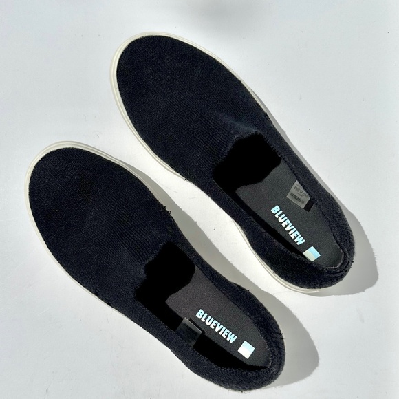 Blueview Pacific Eco-Friendly Plastic-Free Slip-On Sneaker Pitch Black 8 Womens - Picture 9 of 10